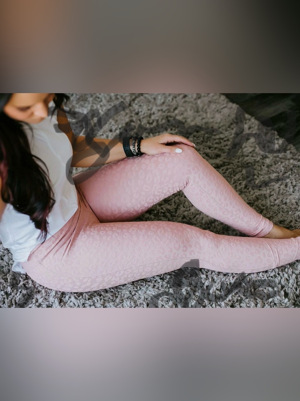 Mono B Blush Leopard High-Waist Leggings
